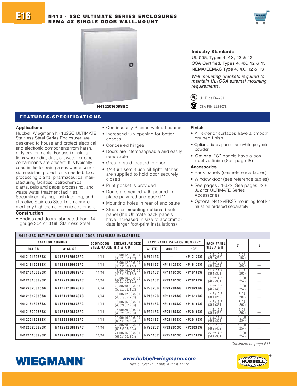 Wiegmann Non-Metallic Series User Manual | Page 16 / 80