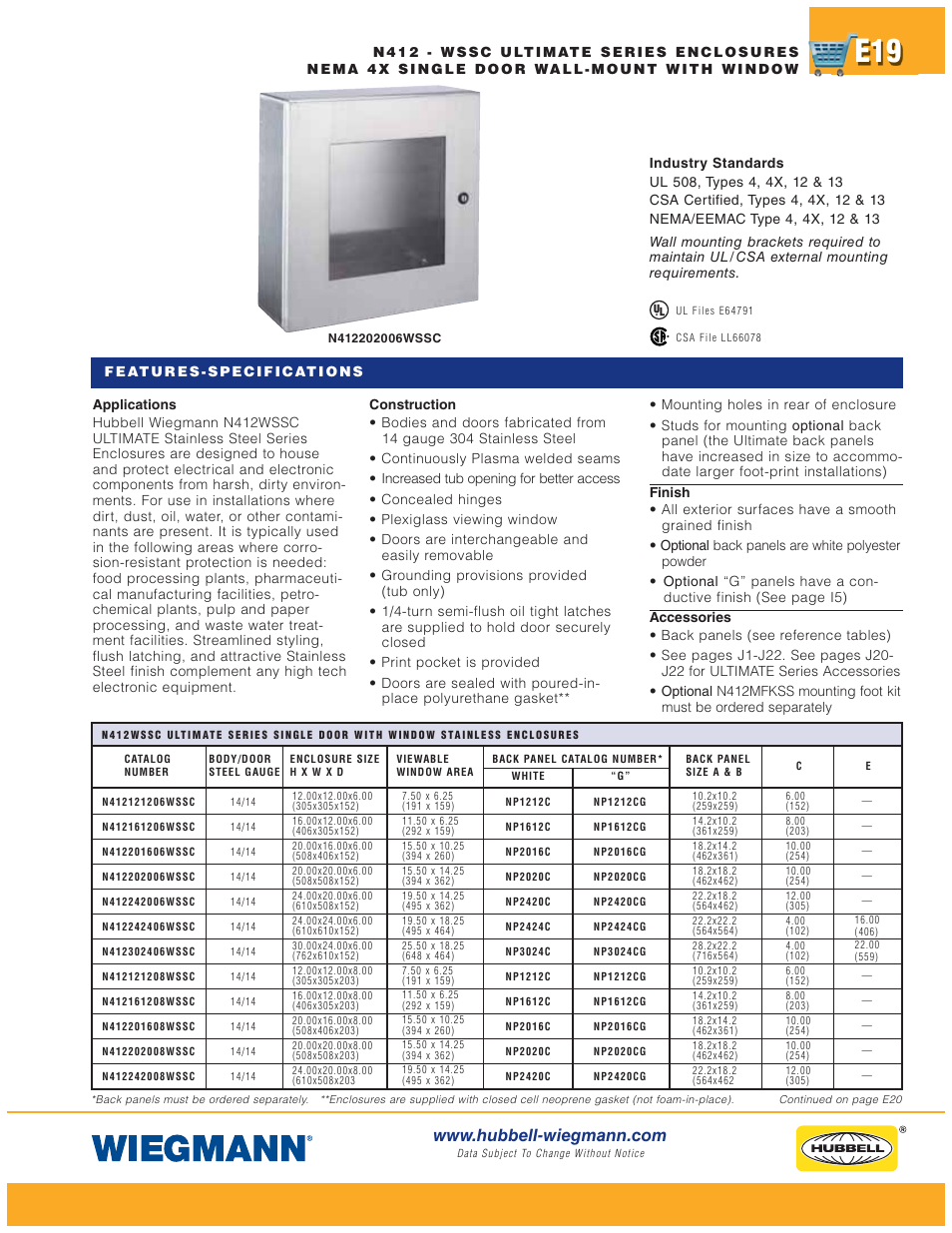 Wiegmann Non-Metallic Series User Manual | Page 19 / 80