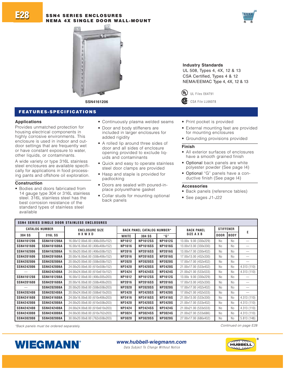 Wiegmann Non-Metallic Series User Manual | Page 28 / 80