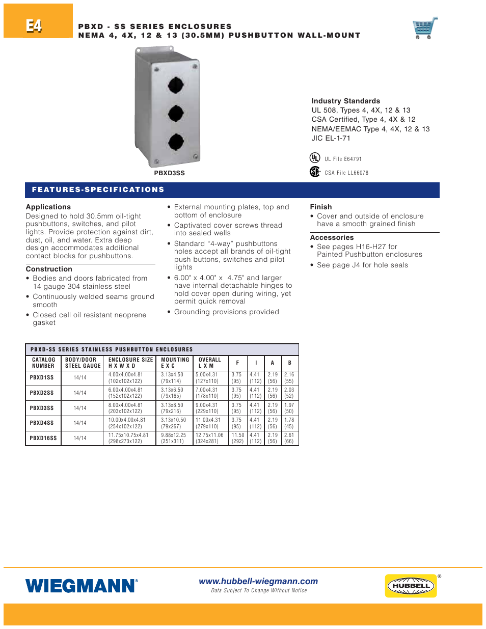Wiegmann Non-Metallic Series User Manual | Page 4 / 80