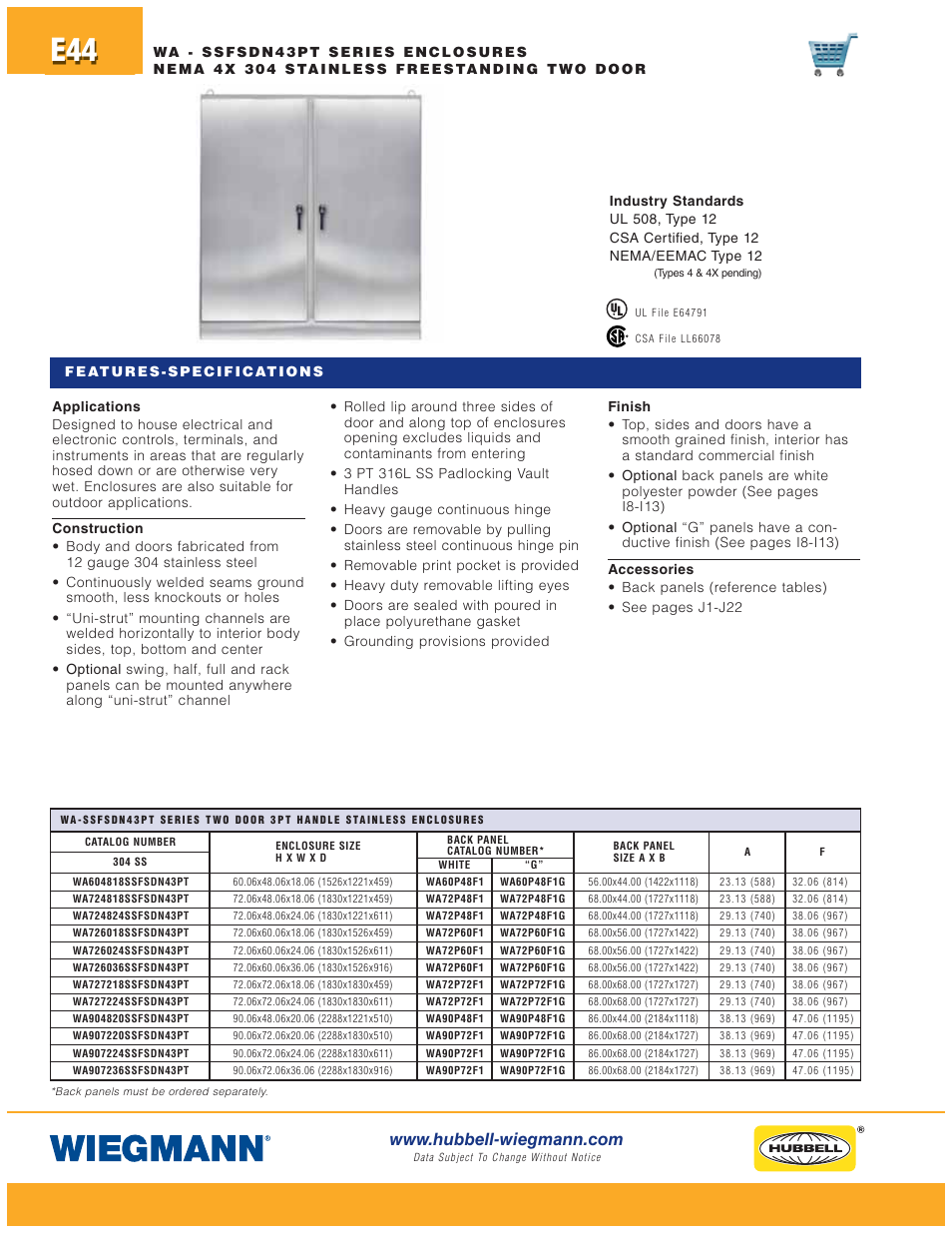 Wiegmann Non-Metallic Series User Manual | Page 44 / 80