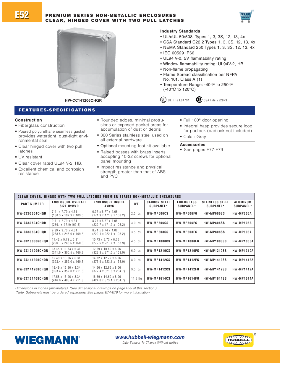 Wiegmann Non-Metallic Series User Manual | Page 52 / 80