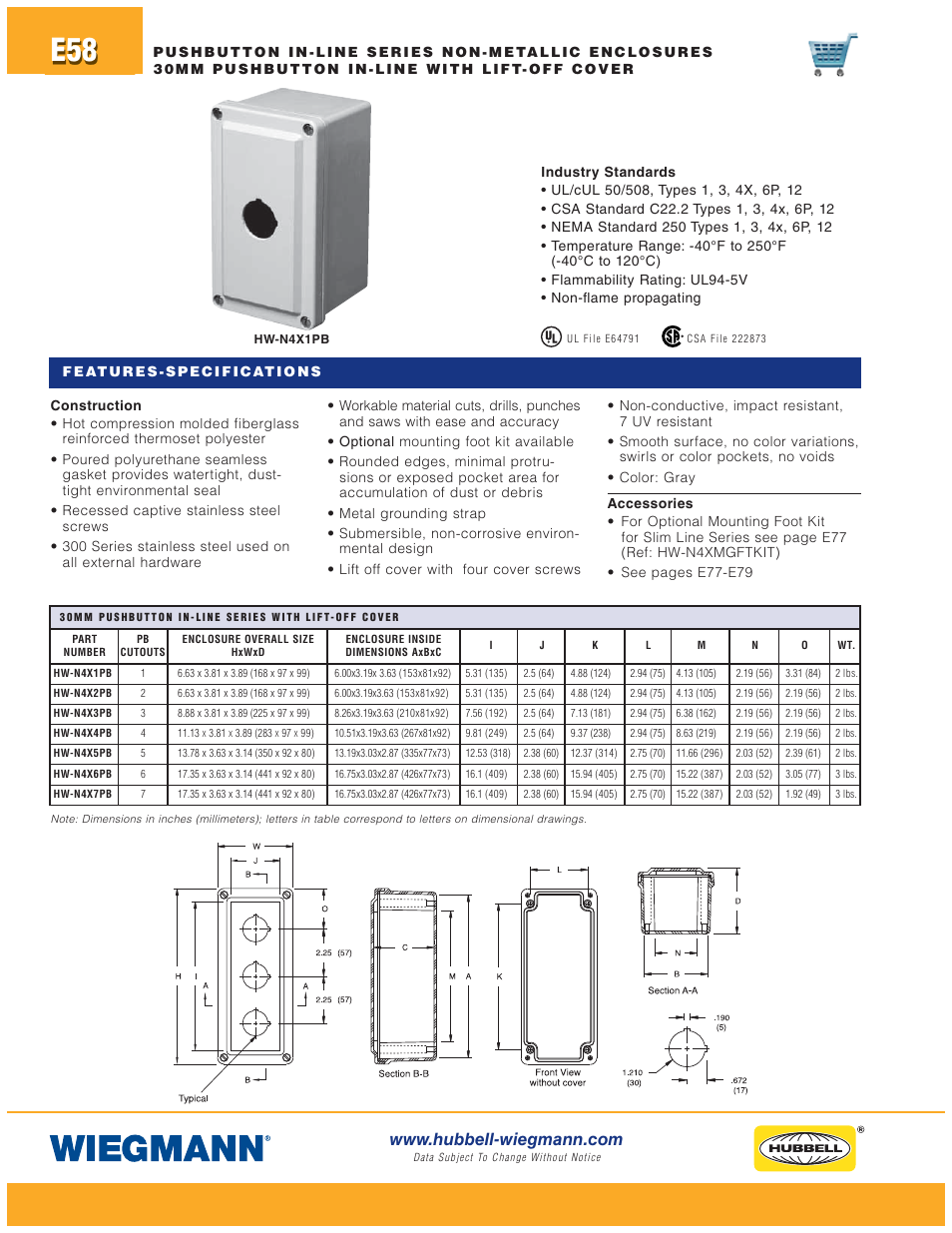 Wiegmann Non-Metallic Series User Manual | Page 58 / 80