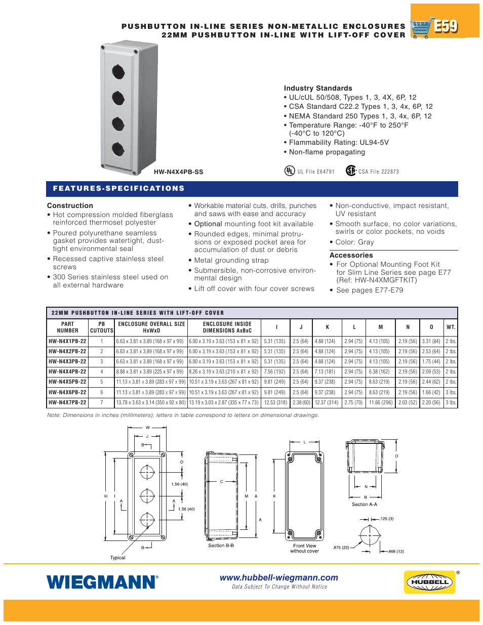 Wiegmann Non-Metallic Series User Manual | Page 59 / 80