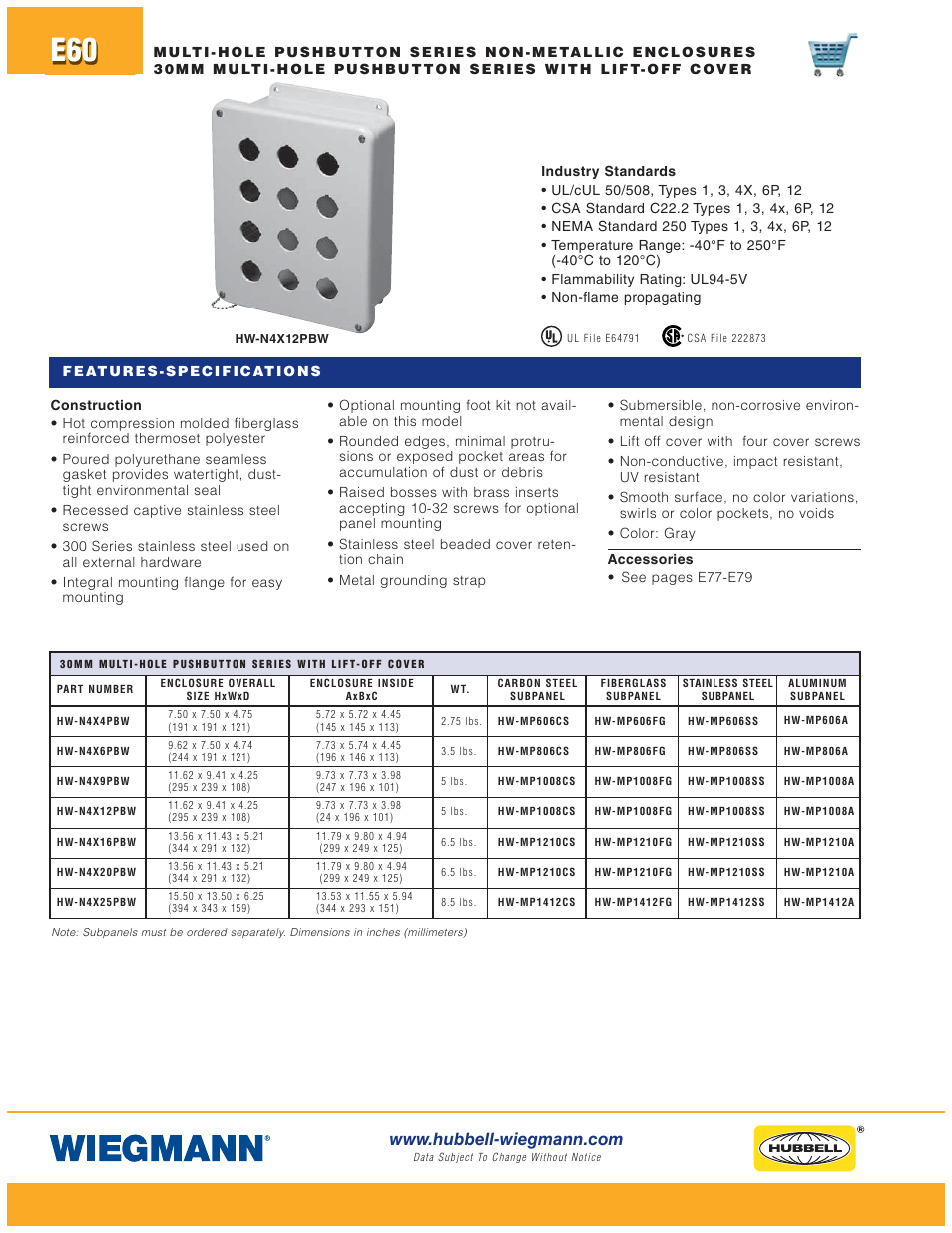 Wiegmann Non-Metallic Series User Manual | Page 60 / 80