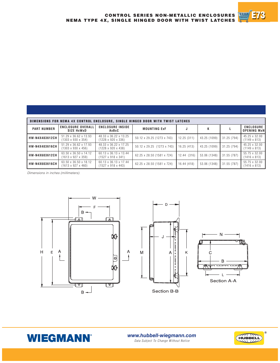 Wiegmann Non-Metallic Series User Manual | Page 73 / 80
