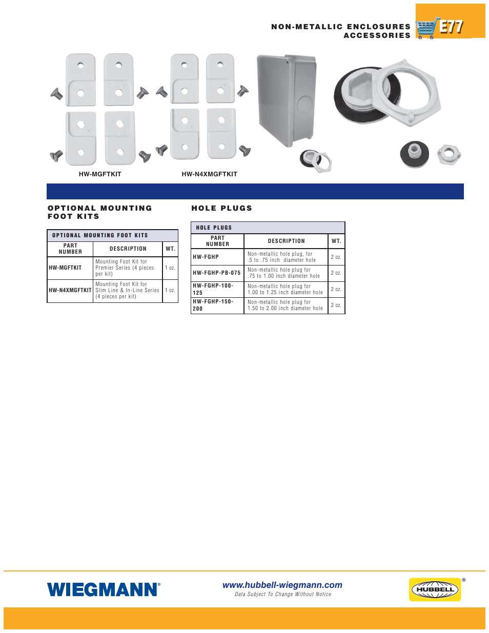 Wiegmann Non-Metallic Series User Manual | Page 77 / 80