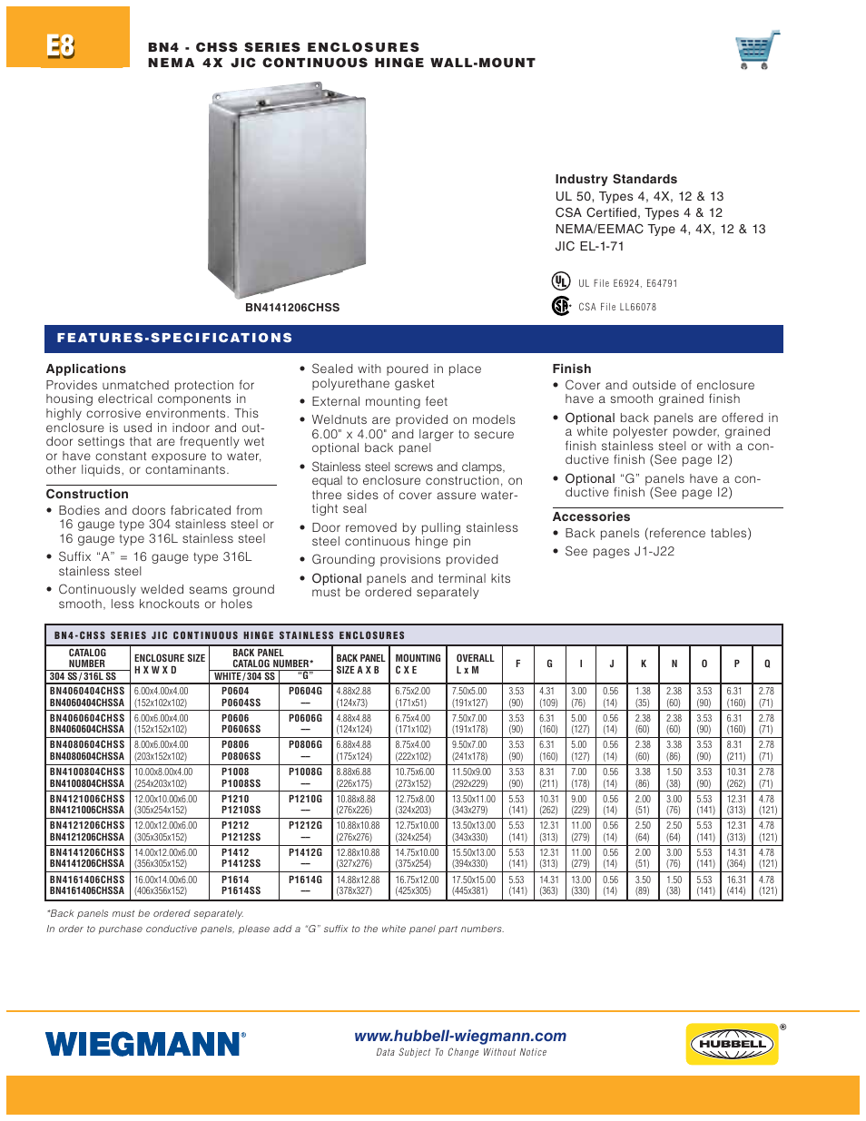 Wiegmann Non-Metallic Series User Manual | Page 8 / 80