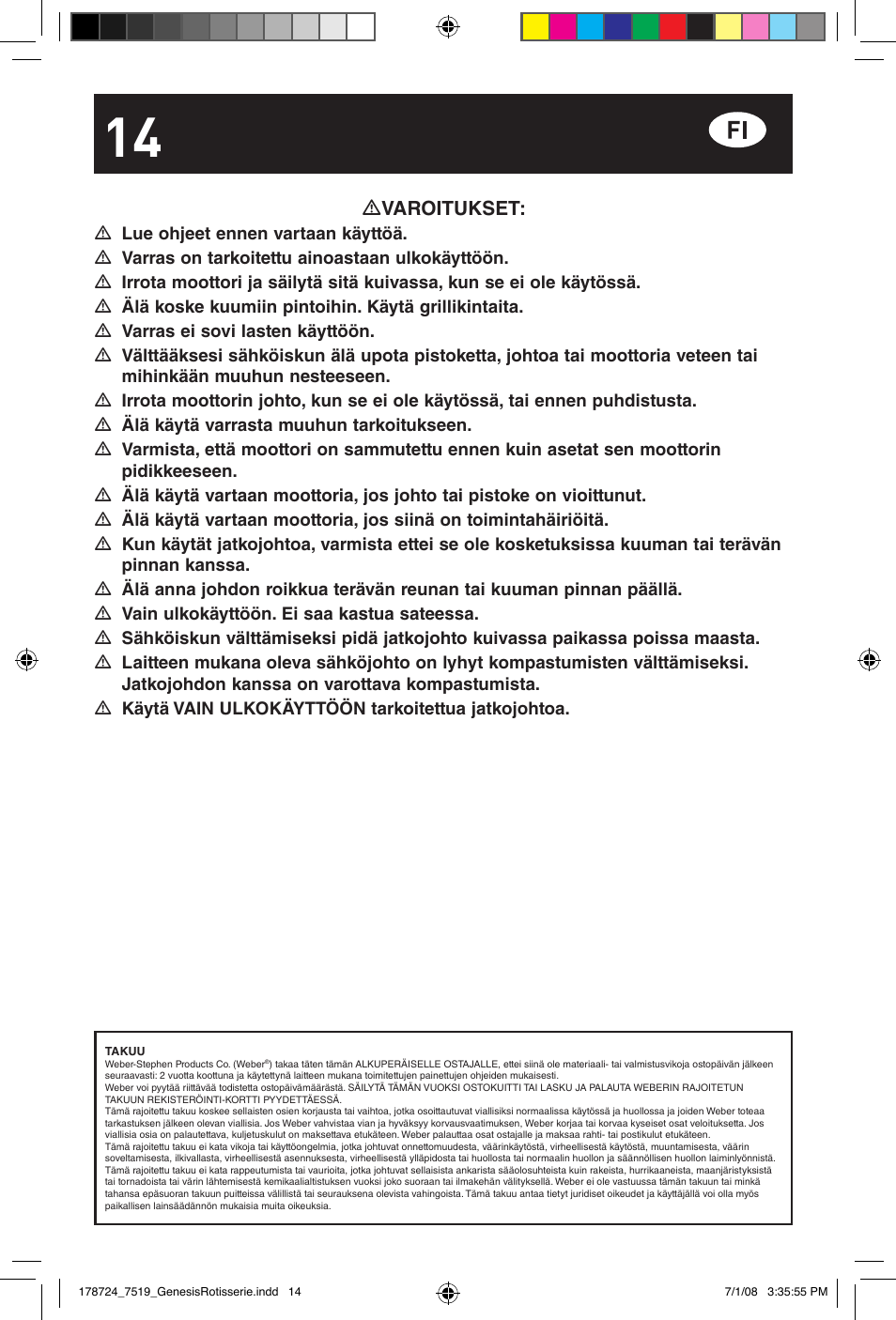 weber Drehspie? Genesis User Manual | Page 14 / 40