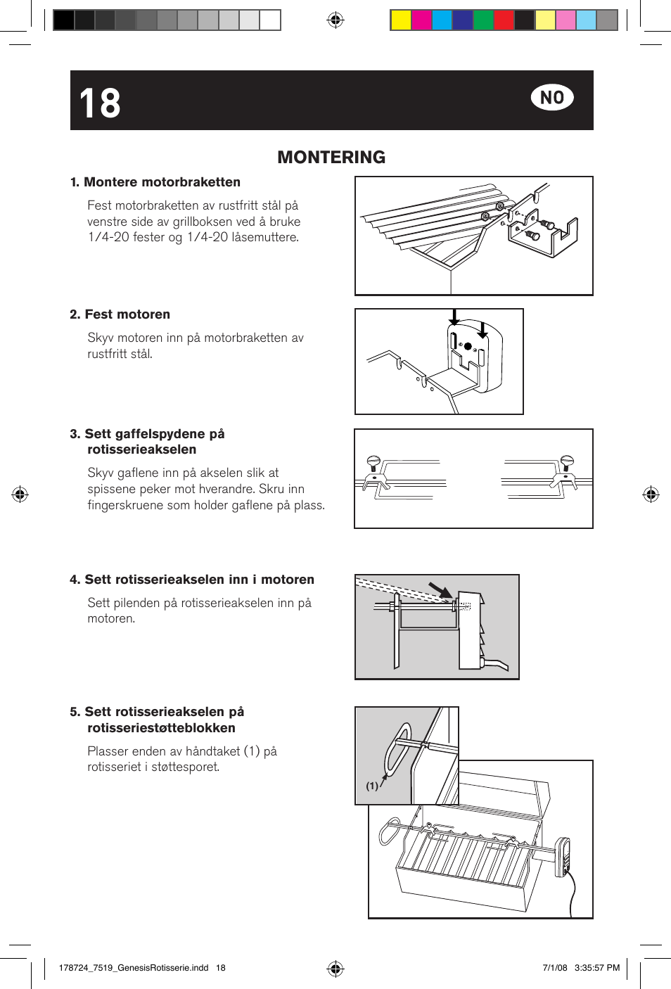 Montering | weber Drehspie? Genesis User Manual | Page 18 / 40