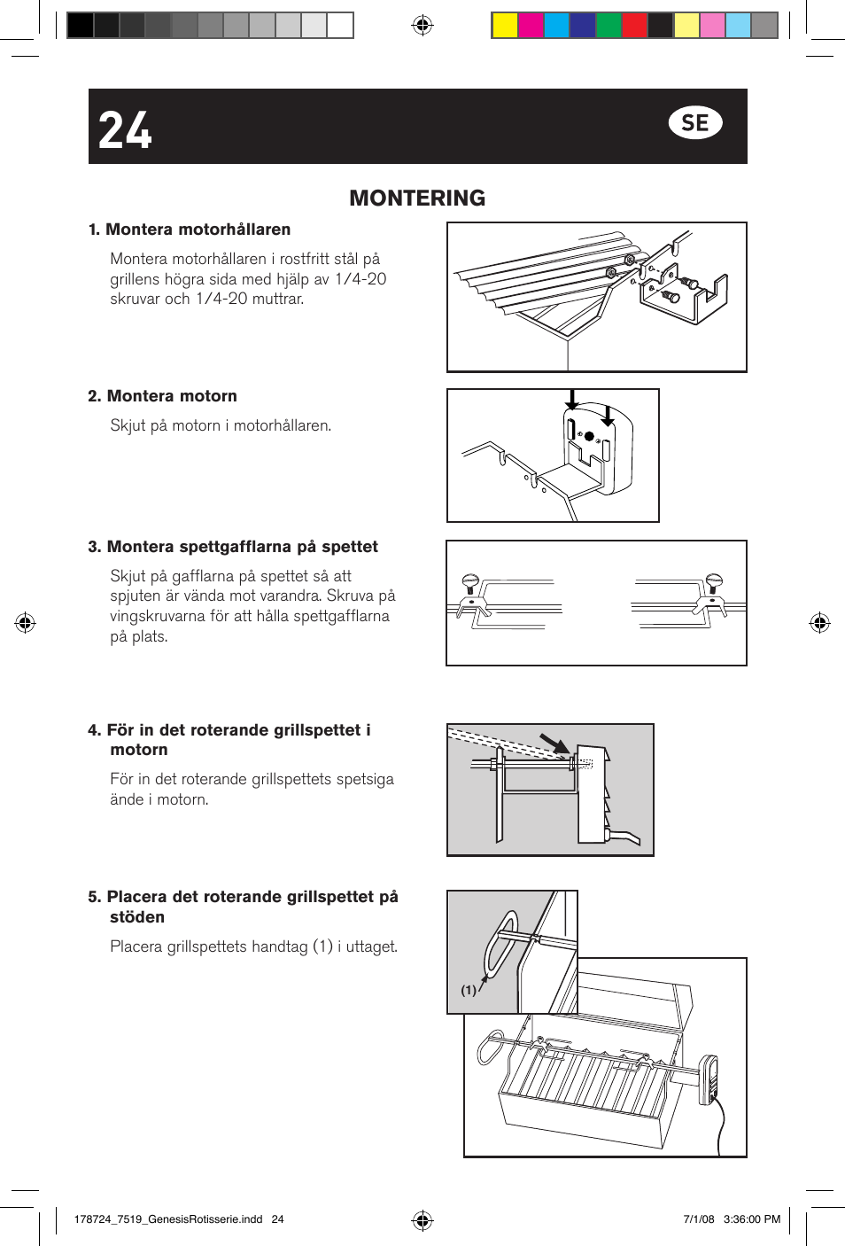 Montering | weber Drehspie? Genesis User Manual | Page 24 / 40