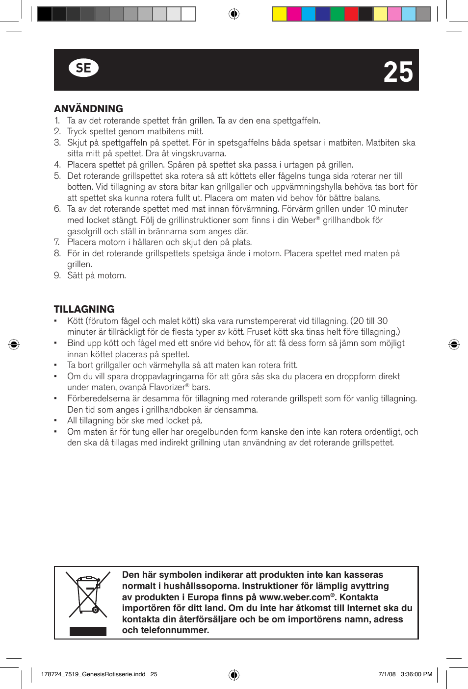 weber Drehspie? Genesis User Manual | Page 25 / 40