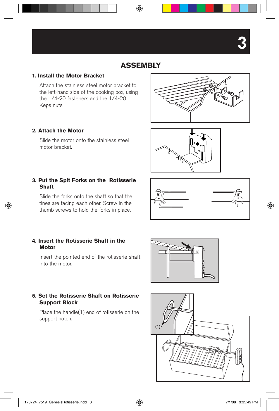 Assembly | weber Drehspie? Genesis User Manual | Page 3 / 40
