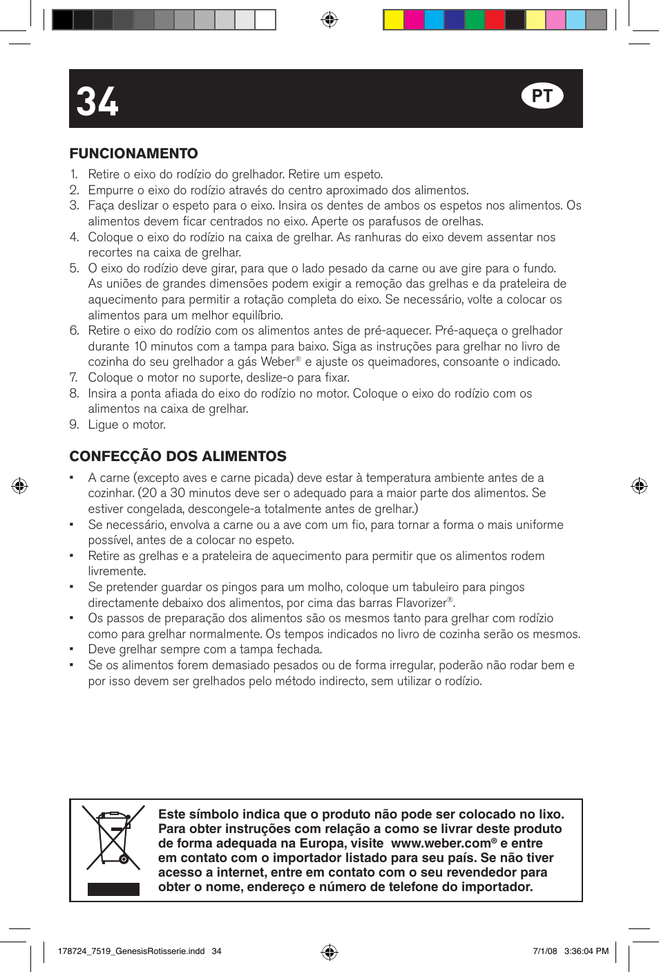 weber Drehspie? Genesis User Manual | Page 34 / 40