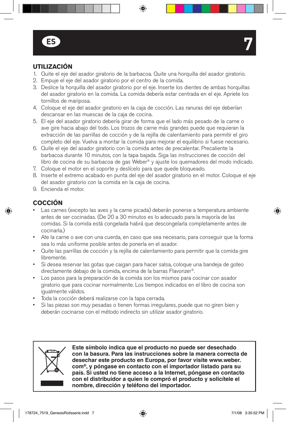 weber Drehspie? Genesis User Manual | Page 7 / 40