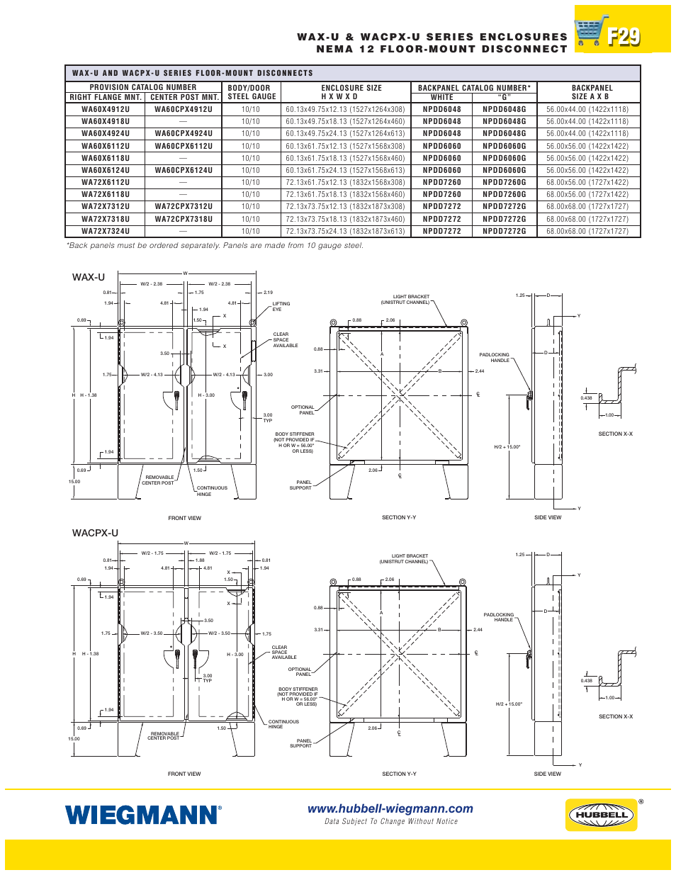 Wax-u wacpx-u | Wiegmann WAX-MSSN4 Series User Manual | Page 29 / 62