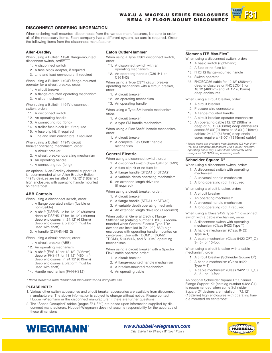 Wiegmann WAX-MSSN4 Series User Manual | Page 31 / 62