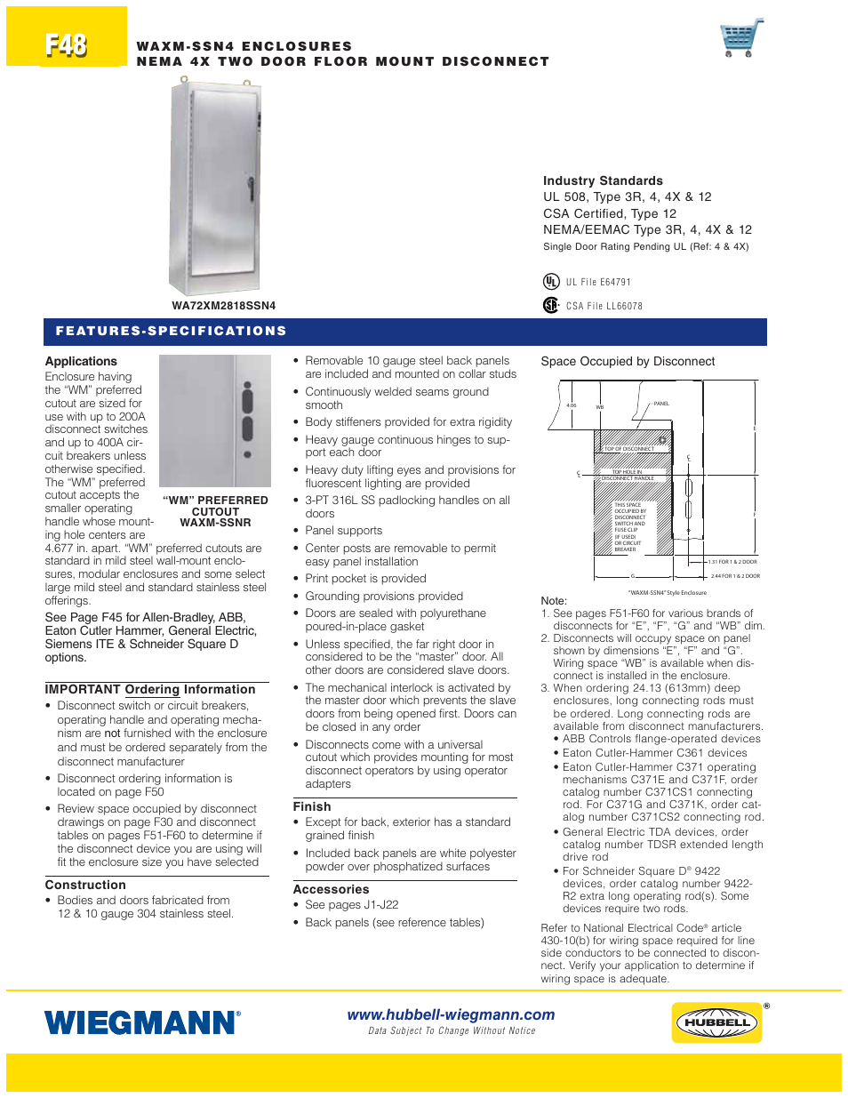 Wiegmann WAX-MSSN4 Series User Manual | Page 48 / 62