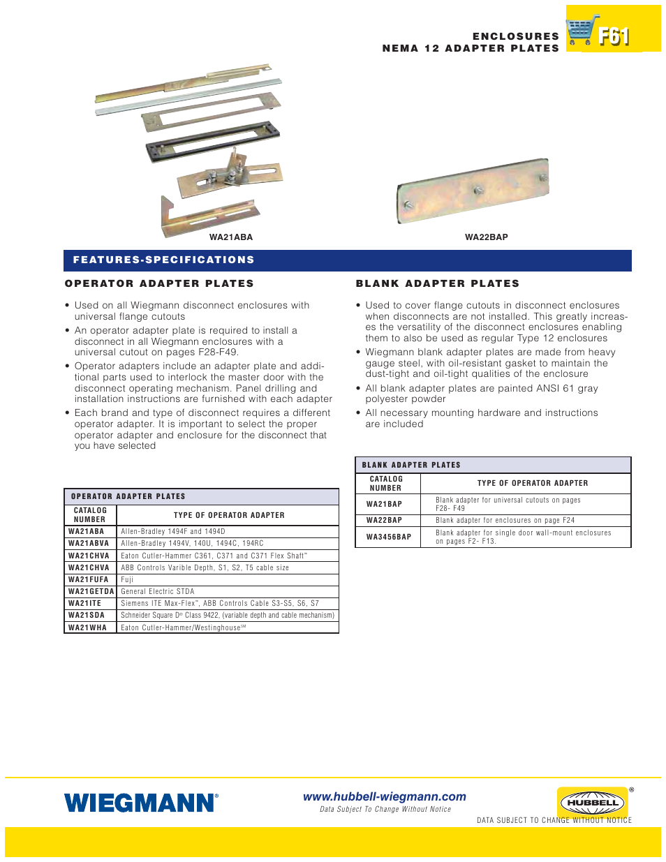 Wiegmann WAX-MSSN4 Series User Manual | Page 61 / 62