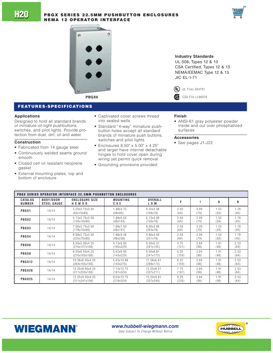 Wiegmann PBYX Series User Manual | Page 20 / 28