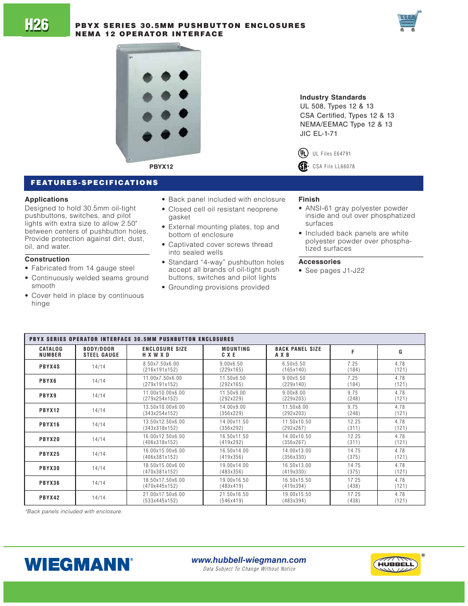Wiegmann PBYX Series User Manual | Page 26 / 28