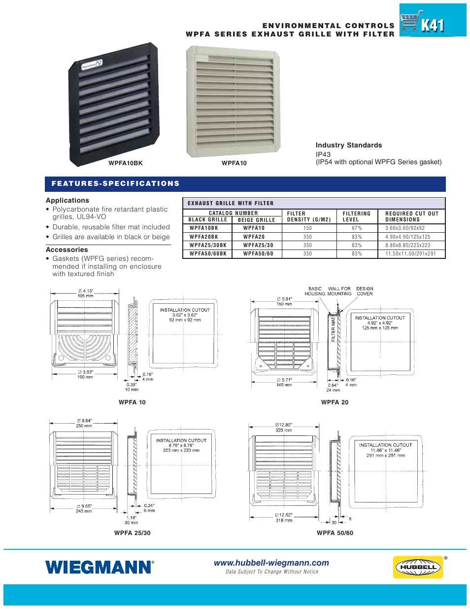 Wiegmann WPG Series User Manual | Page 41 / 44