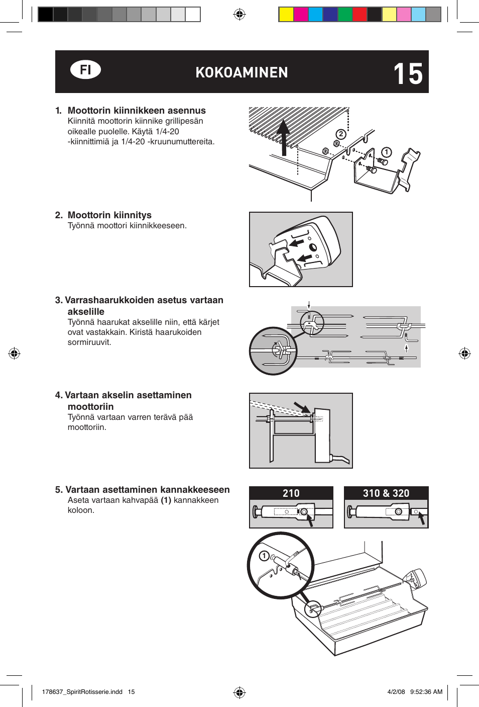 Kokoaminen | weber Drehspie? Spirit User Manual | Page 15 / 40