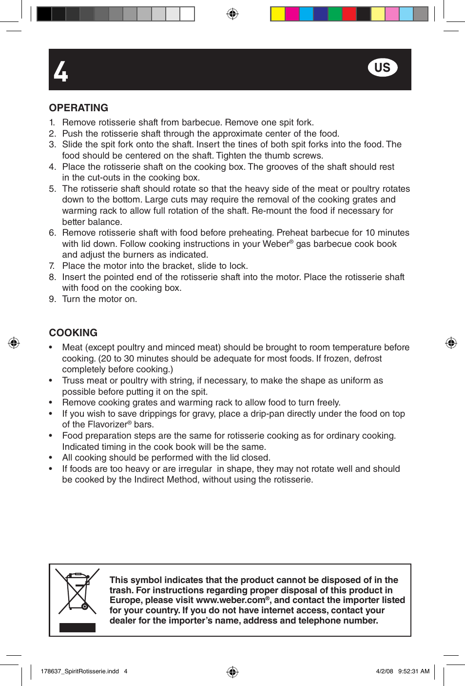 weber Drehspie? Spirit User Manual | Page 4 / 40