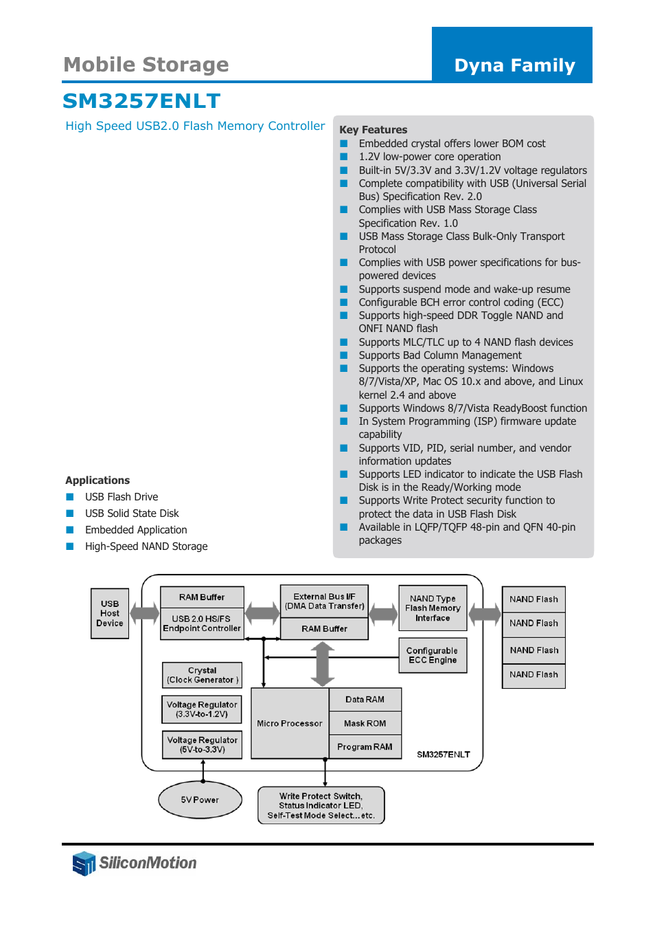 Silicon Motion SM3257ENLT User Manual | 1 page