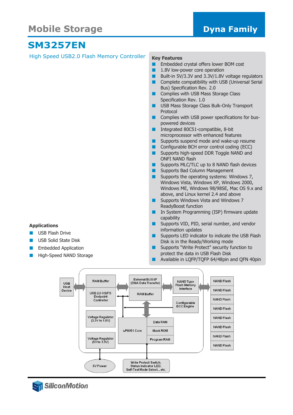 Silicon Motion SM3257EN User Manual | 1 page