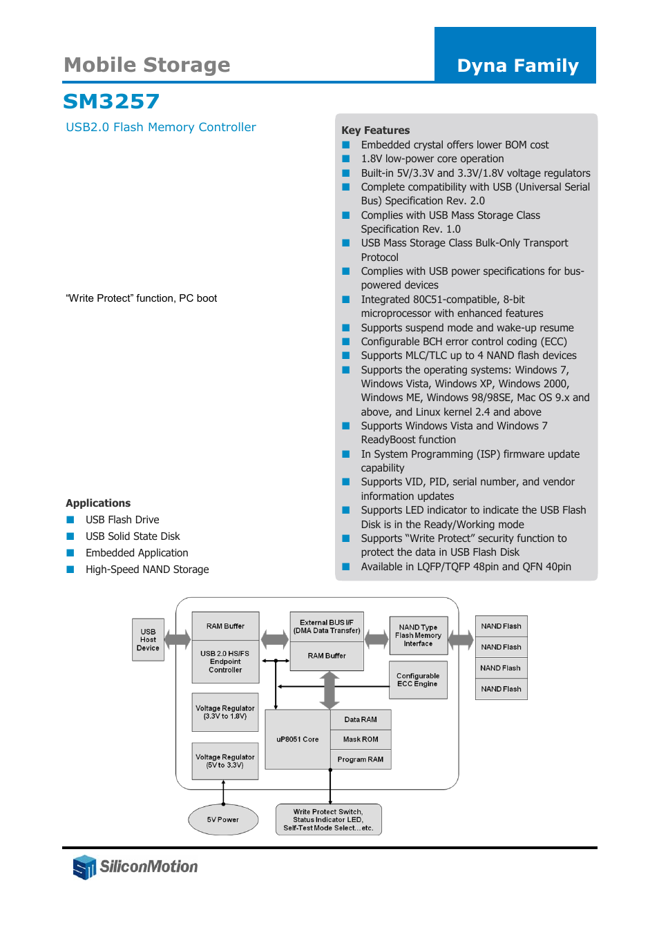 Silicon Motion SM3257 User Manual | 1 page