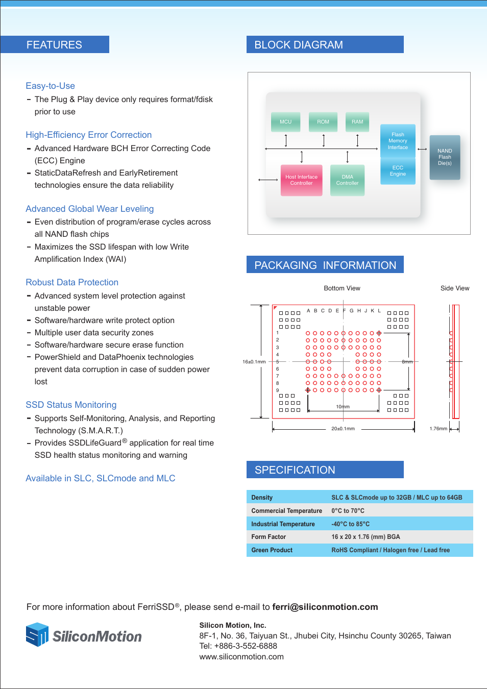 For more information about ferrissd | Silicon Motion SM601GXC User Manual | Page 2 / 2