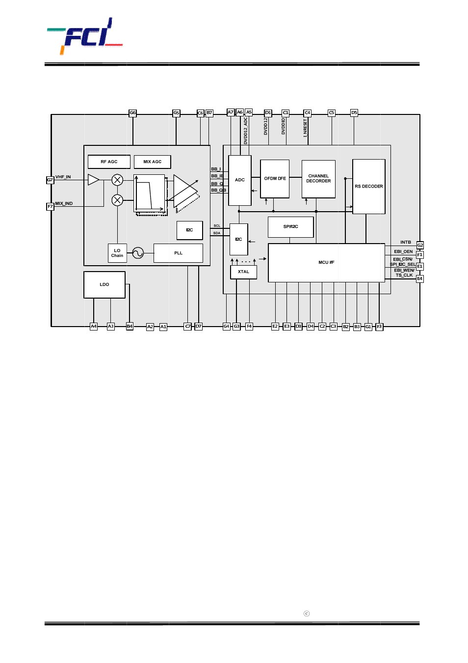 C8053, Bloc, Rf t | Ck diagra tuner, Product dat, Rf agc prop (pro frac sign tasheet | Silicon Motion FC8053 User Manual | Page 7 / 8