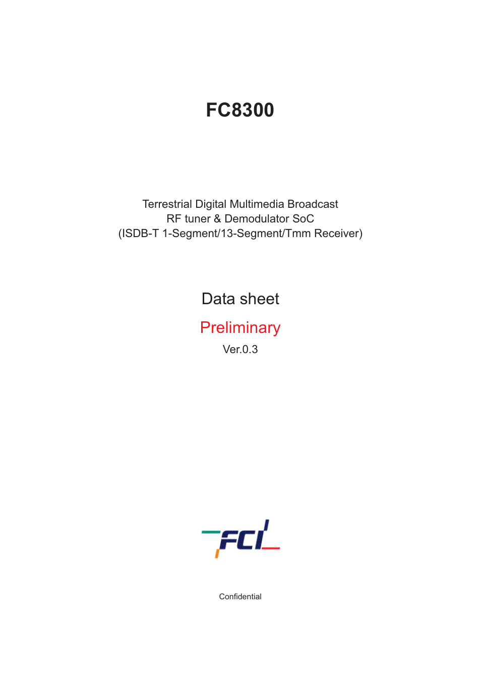 Silicon Motion FC8300 User Manual | 8 pages