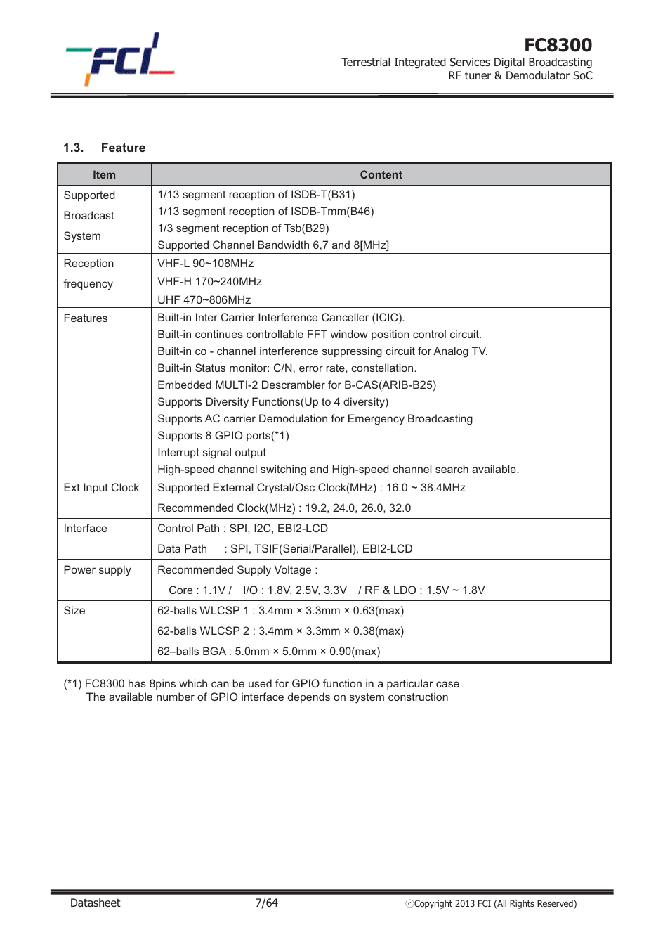 Fc8300 | Silicon Motion FC8300 User Manual | Page 7 / 8