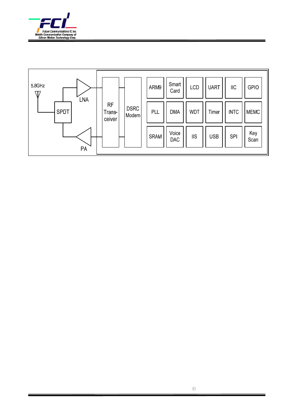 Block diagram, Fc3860a | Silicon Motion FC3860 User Manual | Page 6 / 7
