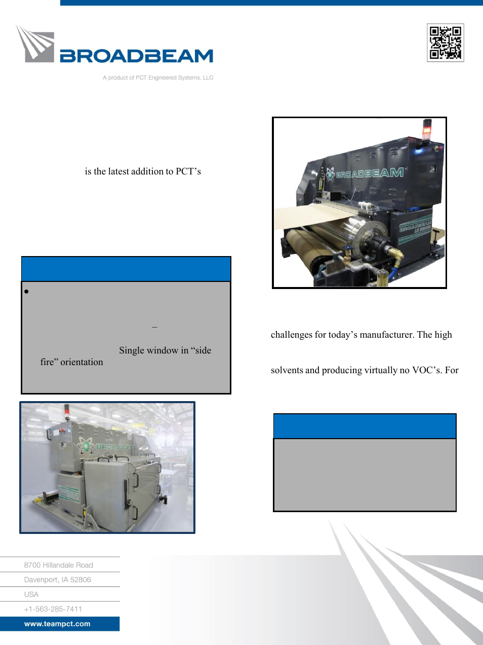 PCT Engineered BroadBeam LE Series User Manual | 2 pages