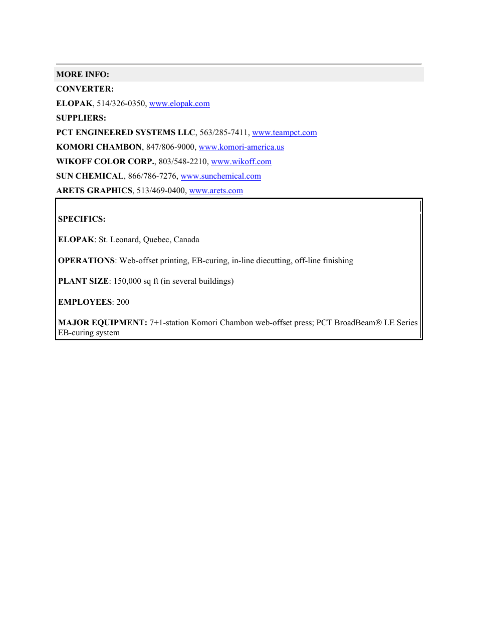 PCT Engineered EB-curing technology User Manual | Page 3 / 3