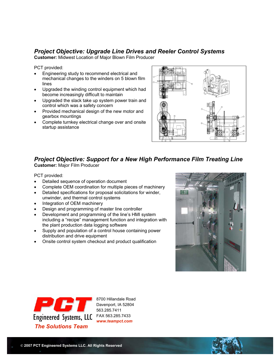 PCT Engineered Converting Projects User Manual | Page 3 / 3