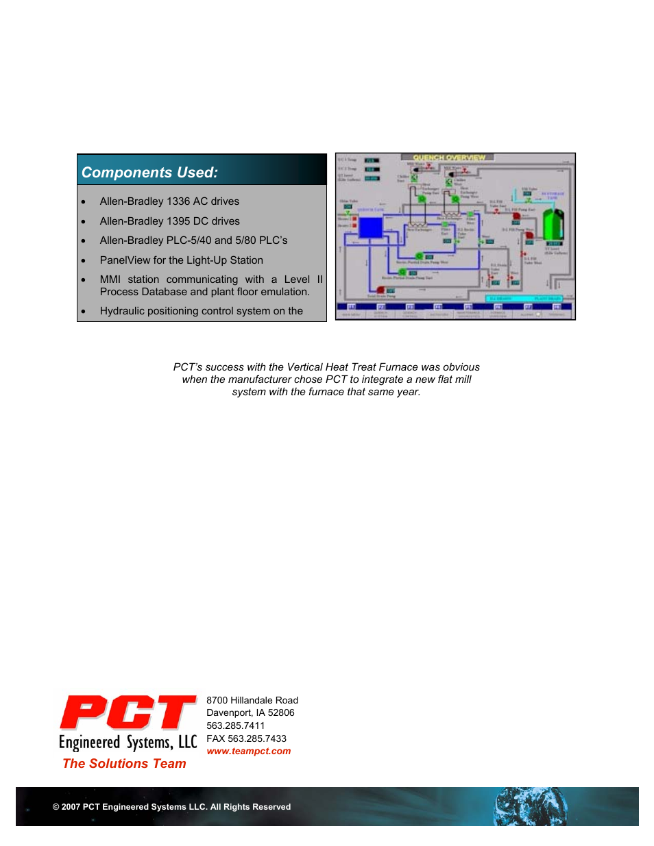 Components used | PCT Engineered Drop-Bottom Vertical Heat Treat Furnace User Manual | Page 2 / 2