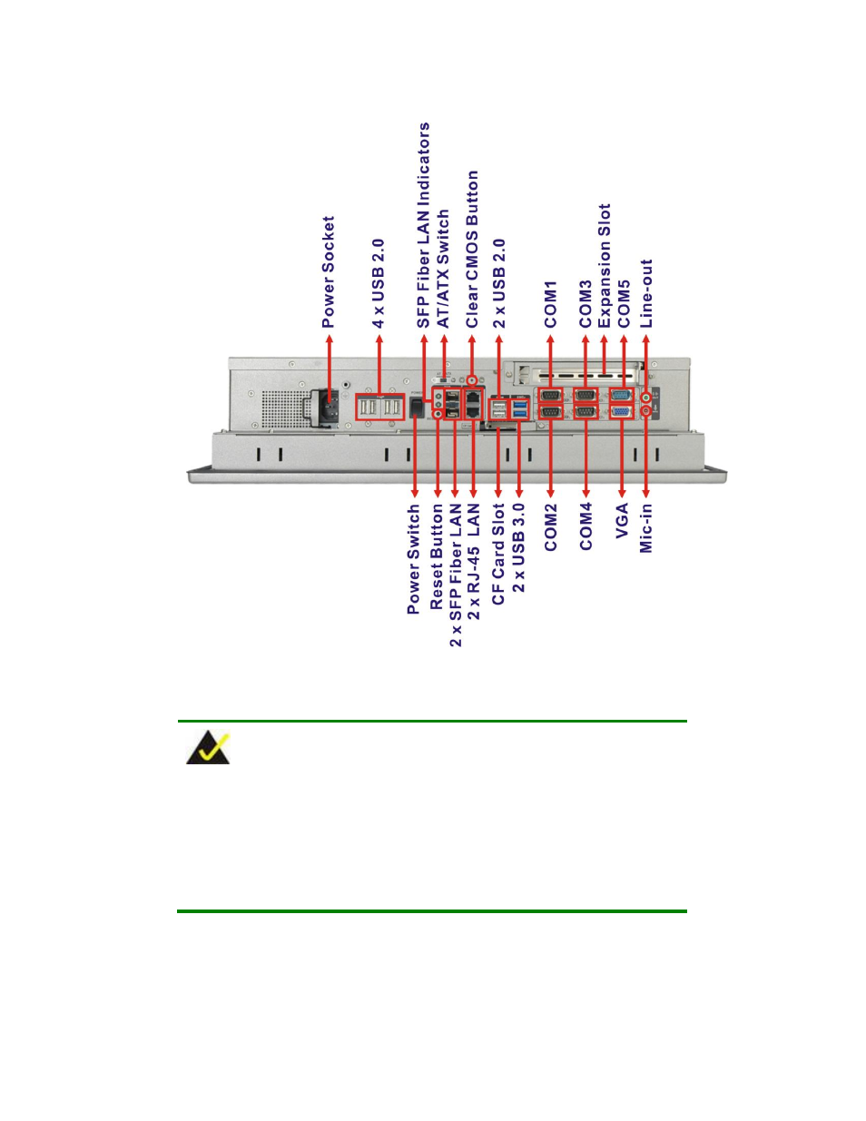Figure 1-6: pc419c bottom view | Maple Systems PC419C User Manual | Page 19 / 133