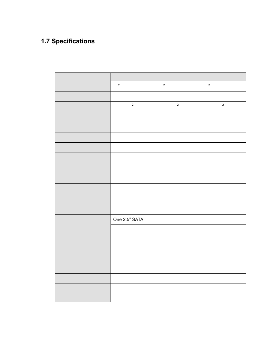 Pecifications, 7 specifications | Maple Systems PC419C User Manual | Page 25 / 133