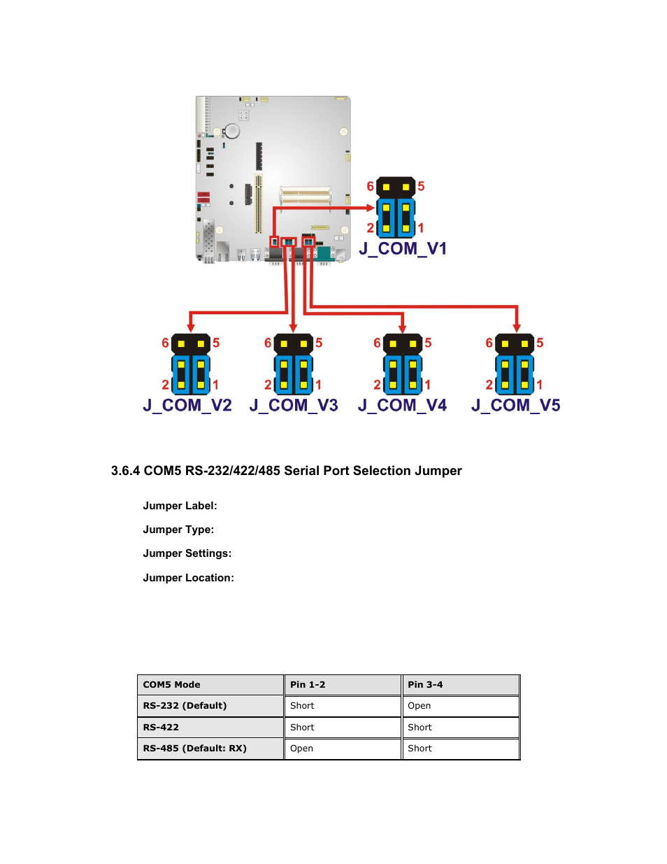 4 com5 rs-232/422/485 serial port selection jumper, 550h, Figure 3-1 | 5 52h | Maple Systems PC419C User Manual | Page 37 / 133