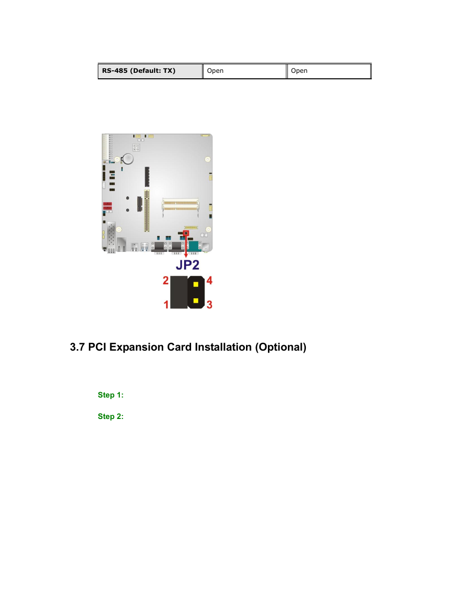 Xpansion, Nstallation, Ptional | Table 3-4, Figure 3-2, 555 h, 7 pci expansion card installation (optional) | Maple Systems PC419C User Manual | Page 38 / 133