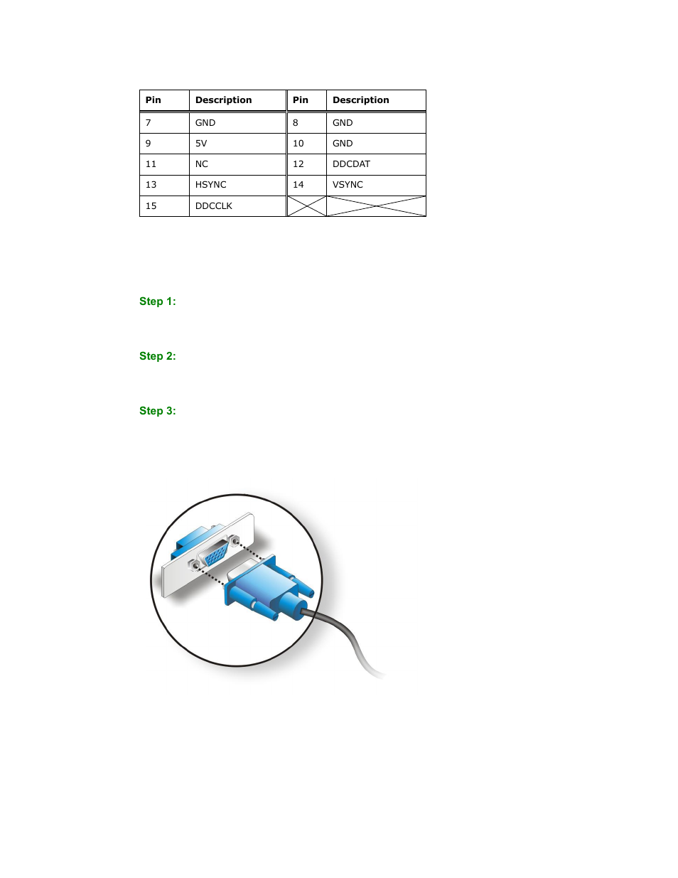Figure 3-33: vga connector, Table 3-11: vga connector pinouts | Maple Systems PC419C User Manual | Page 61 / 133
