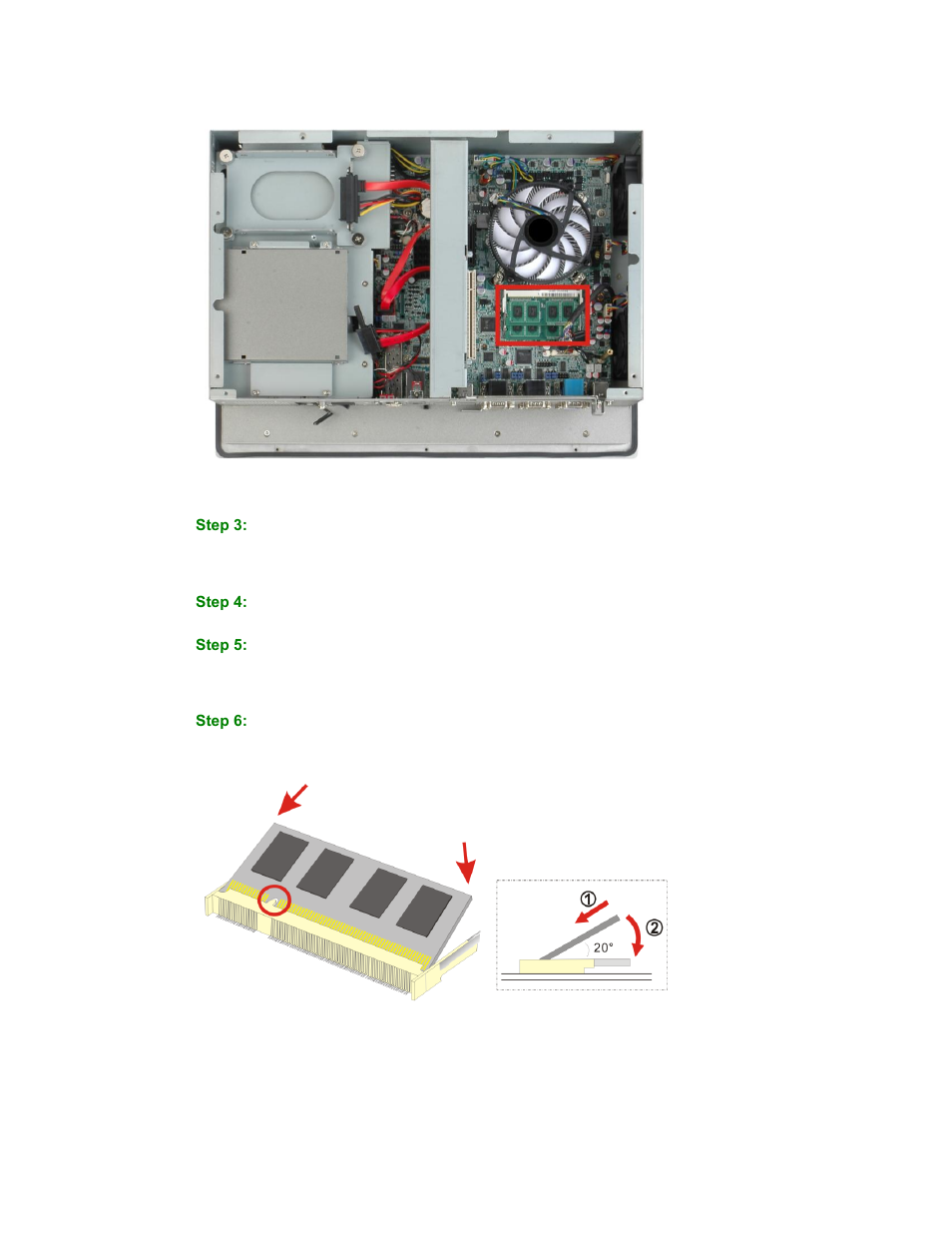 Figure 4-1: so-dimm module locations, Figure 4-2: so-dimm module installation | Maple Systems PC419C User Manual | Page 67 / 133