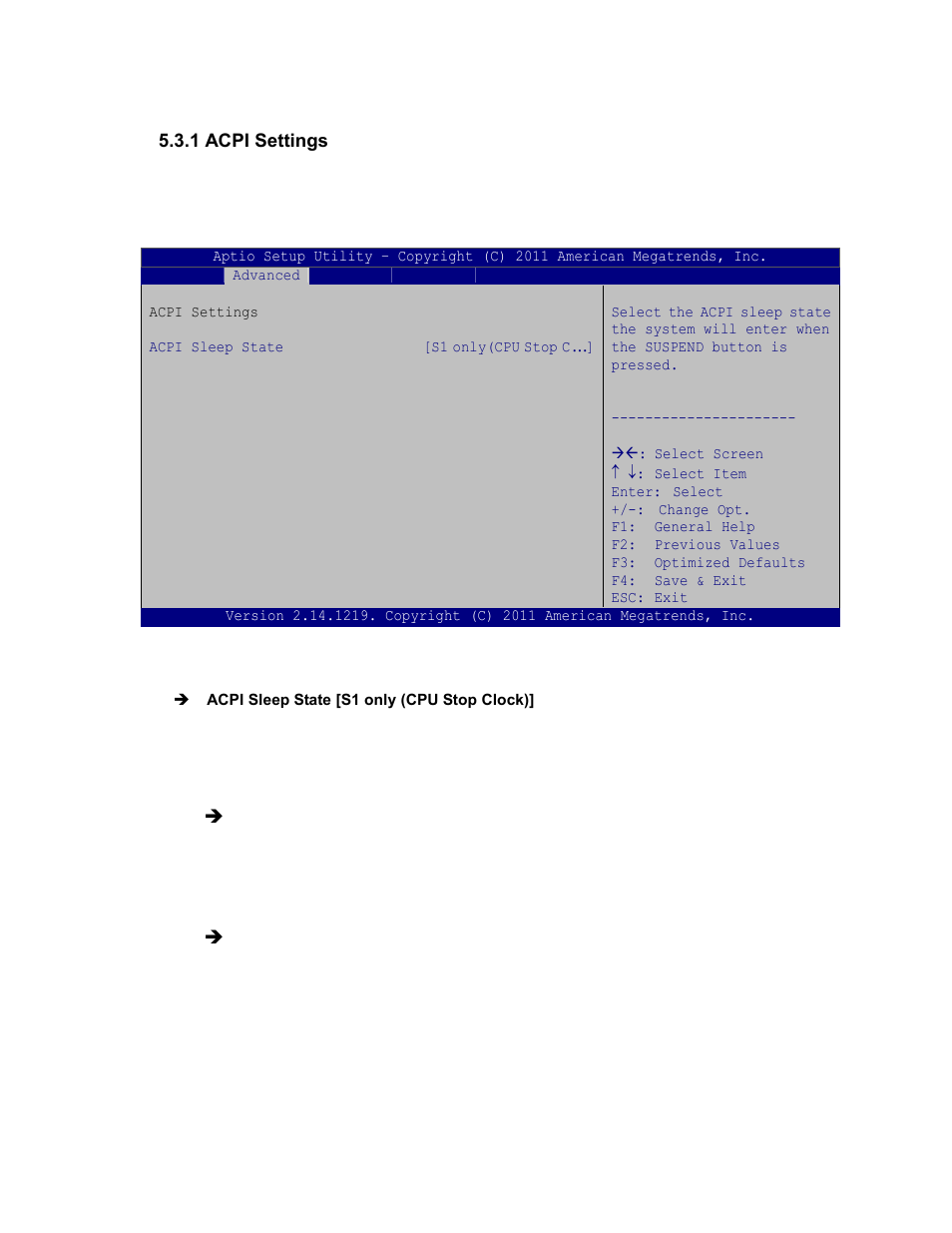 1 acpi settings | Maple Systems PC419C User Manual | Page 79 / 133
