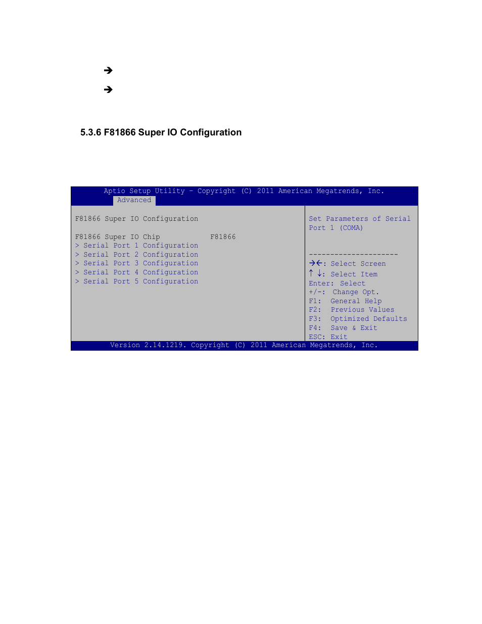 6 f81866 super io configuration | Maple Systems PC419C User Manual | Page 85 / 133