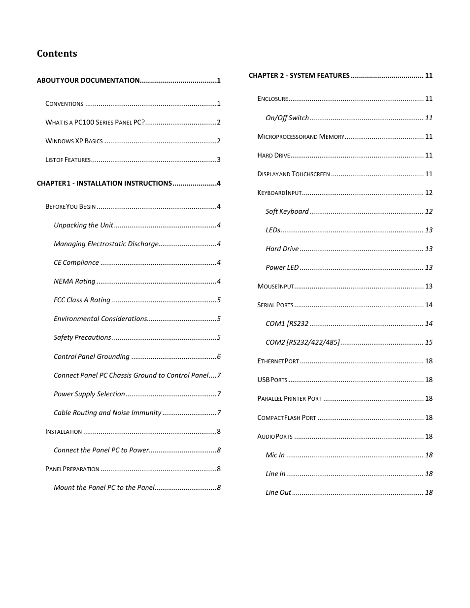 Maple Systems PC110CF User Manual | Page 3 / 22