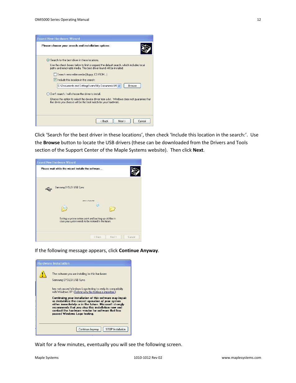 Maple Systems OMI5100A-CE User Manual | Page 16 / 38